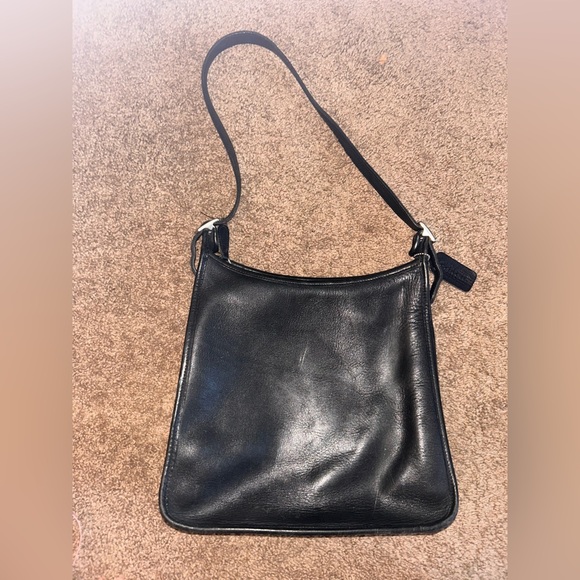 Coach Black Leather Vintage Andrea Slim Shoulder Bag 9073 - Picture 1 of 11